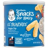 Gerber Snacks for Baby Lil Crunchies Veggie Dip Puffs, 1.48 OZ, thumbnail image