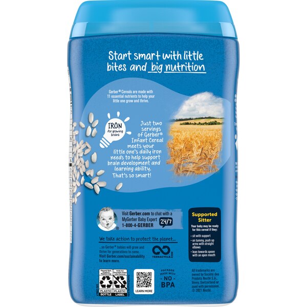 Gerber Grain & Grow Baby Rice, 16 OZ