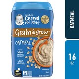 Gerber 1st Foods Cereal for Baby Grain and Grow Baby Cereal, Oatmeal, 16 OZ, thumbnail image