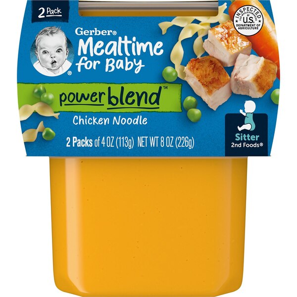 Gerber powerblend 2nd Foods Baby Foods, Chicken Noodle, 4 OZ