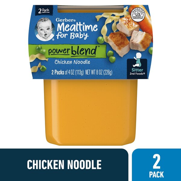 Gerber powerblend 2nd Foods Baby Foods, Chicken Noodle, 4 OZ