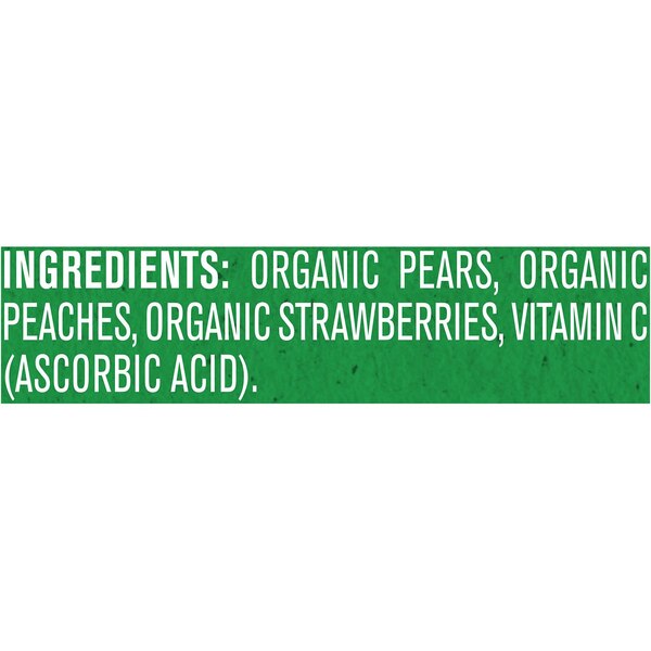 Gerber 2nd Foods Organic Pear Peach Strawberry Baby Food, 3.5 oz Pouch
