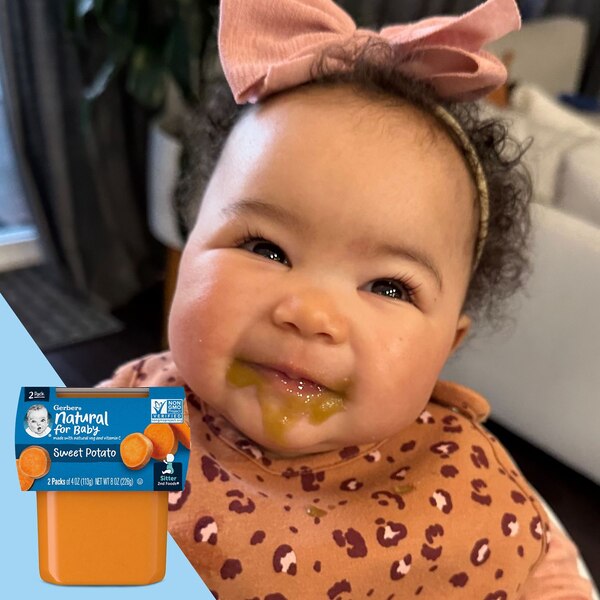 Gerber 2nd Foods Natural for Baby Baby Food, Sweet Potato, 4 OZ, 2 PK