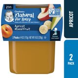 Gerber 2nd Foods Natural for Baby Baby Food, Apricot Mixed Fruit, 2 PK, 4 OZ, thumbnail image