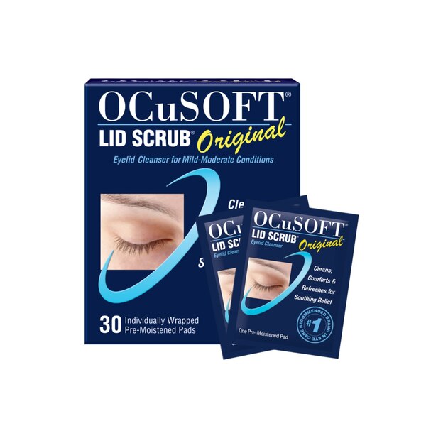 OCuSOFT Original Lid Scrub Eyelid Cleanser, 30 CT