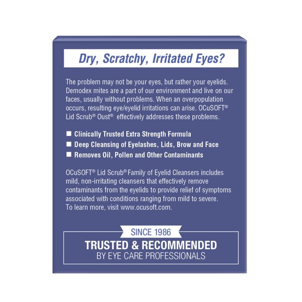 OCuSOFT Lid Scrub Oust Eyelid Cleanser, 30 CT