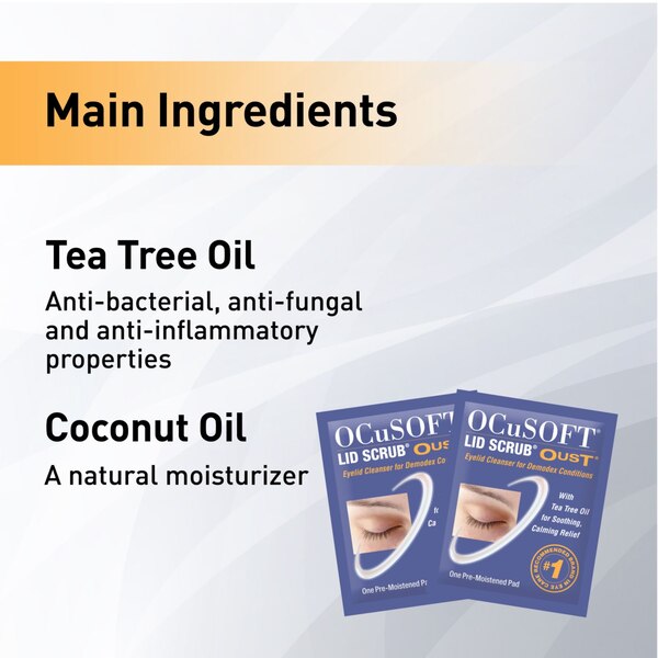 OCuSOFT Lid Scrub Oust Eyelid Cleanser, 30 CT