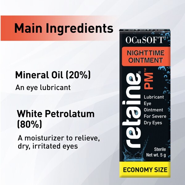 OCuSOFT Retaine PM Preservative Free Lubricant Eye Ointment, 0.18 FL OZ