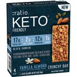 Ratio KETO Friendly Vanilla Almond Crunchy Bars, 4 ct, thumbnail image