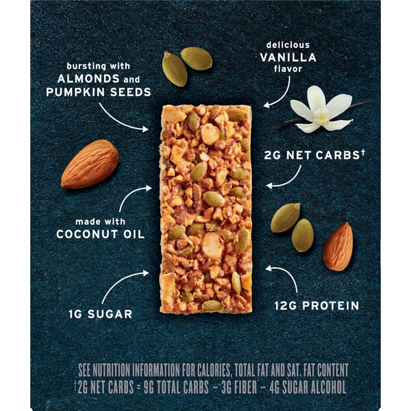 Ratio KETO Friendly Vanilla Almond Crunchy Bars, 4 ct