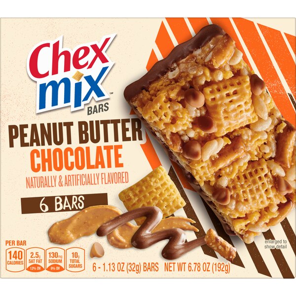 Chex Mix Peanut Butter Chocolate Bars, 6 ct