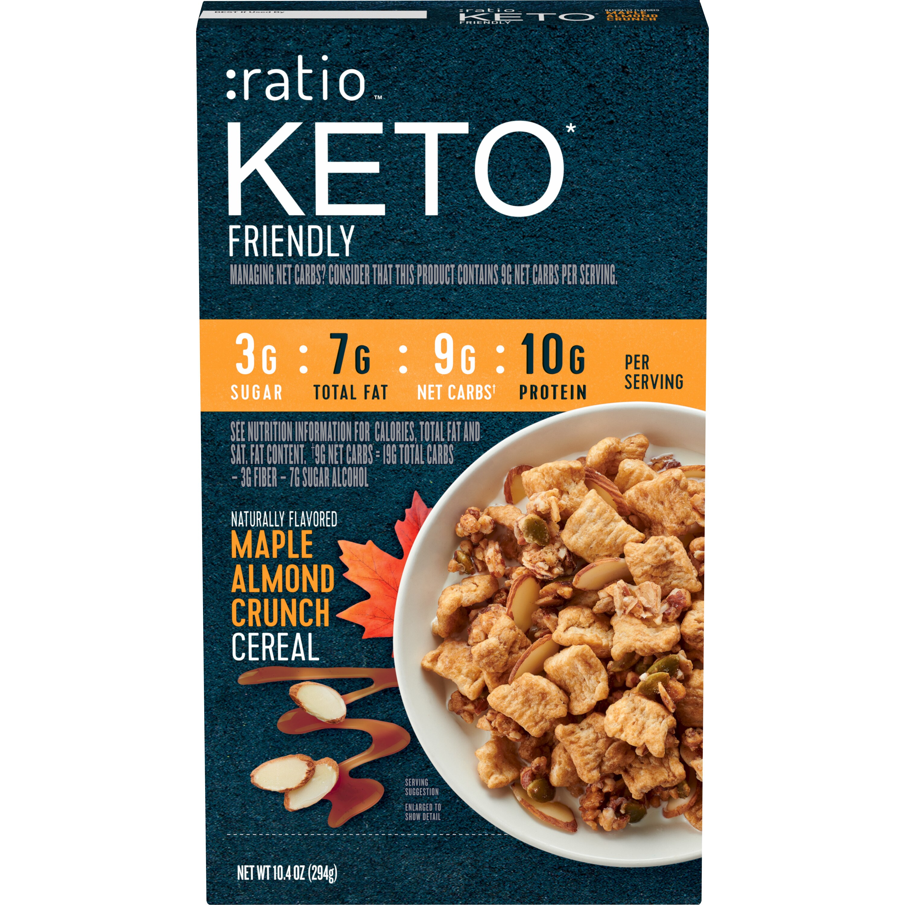 GMI RATIO MAPLE ALMOND CRUNCH CEREAL, 10.4OZ