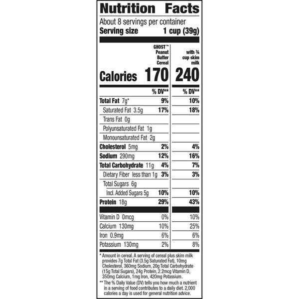 Ghost, High Protein Peanut Butter Cereal, 10.8 oz 