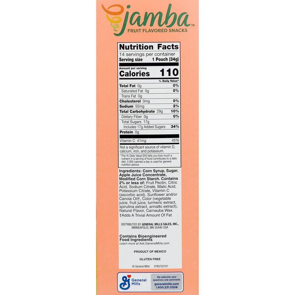 Jamba, Strawberry Surf Rider, Fruit Snacks, 16.8 oz