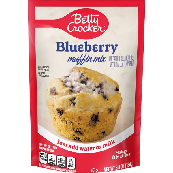 Betty Crocker - Mezcla para muffins, Blueberry, 6.5 oz