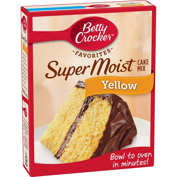 Betty Crocker Super Moist Yellow Cake Mix, 15.25 oz