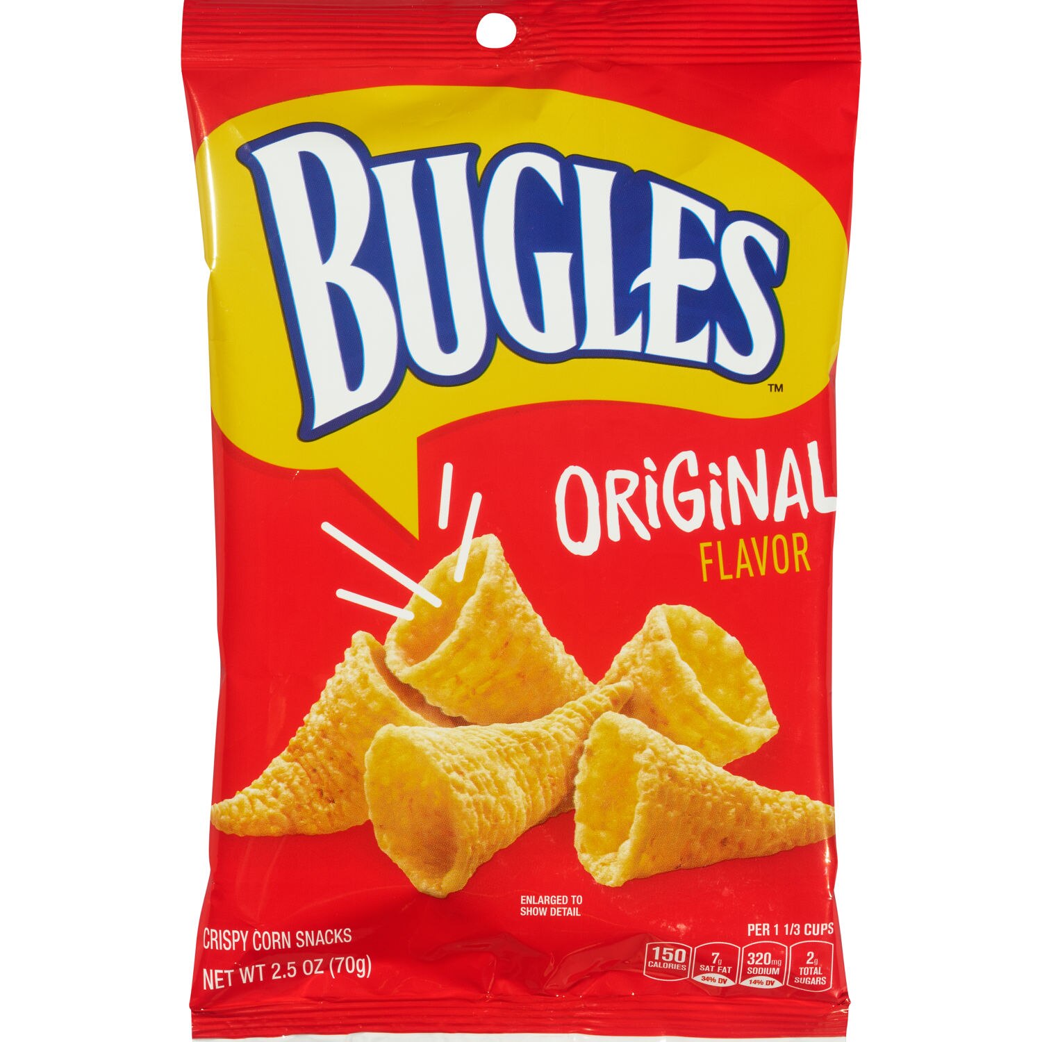 General Mills Bugles Original Flavor Crispy Corn Snacks, 3.7 oz