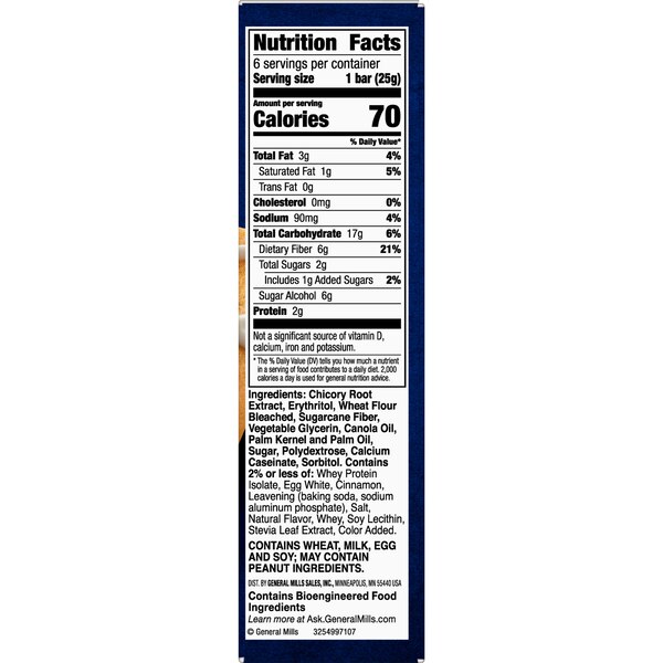 Fiber One 70 Calorie Cinnamon Coffee Cake Soft-Baked Bars, 6 ct
