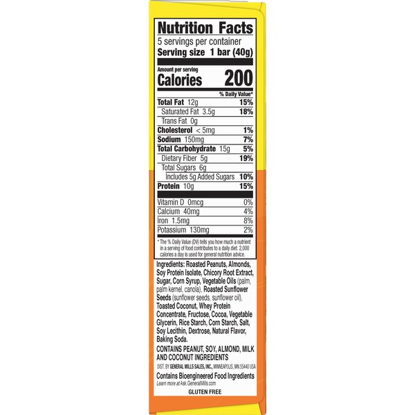 Nature Valley Protein Chewy Bars Peanut, Almond & Dark Chocolate, 5 ct