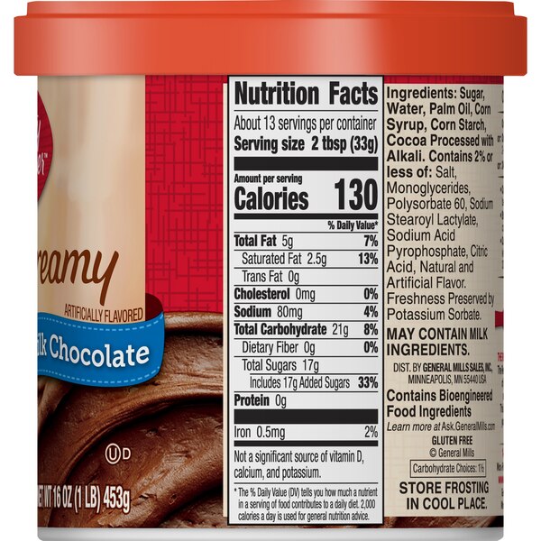 Betty Crocker Rich & Creamy Milk Chocolate Frosting, 16 oz