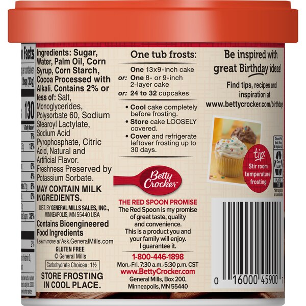 Betty Crocker Rich & Creamy Milk Chocolate Frosting, 16 oz