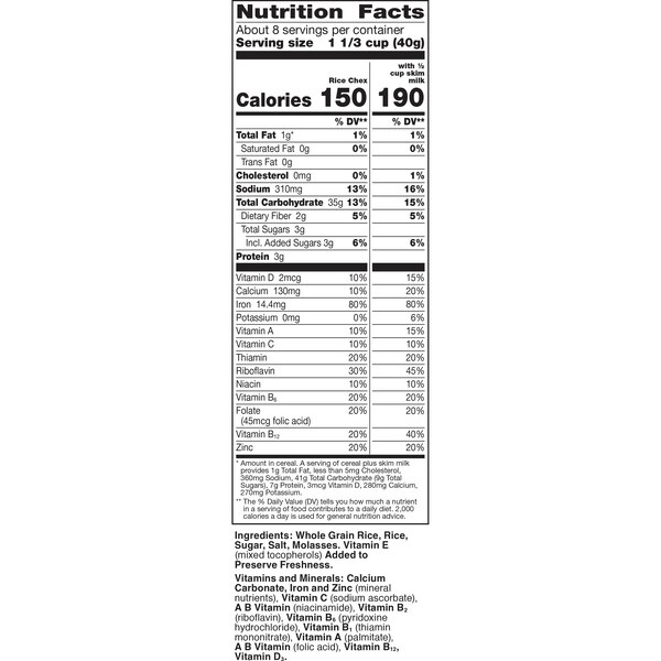 Rice Chex Cereal, 12 oz