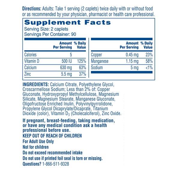 Citracal Maximum Plus Calcium Citrate With Vitamin D3, Caplets, 180 CT