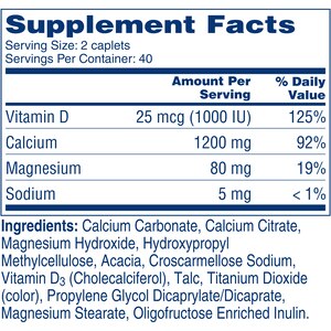 Citracal Slow Release 1200 Calcium With Vitamin D3, Caplets, 80 CT