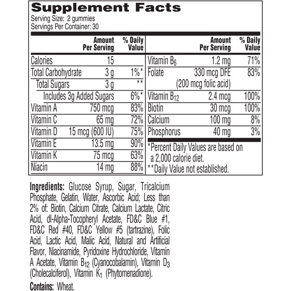 One A Day For Her Teen Multivitamin Gummies, 60 CT