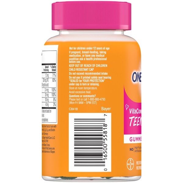 One A Day For Her Teen Multivitamin Gummies, 60 CT