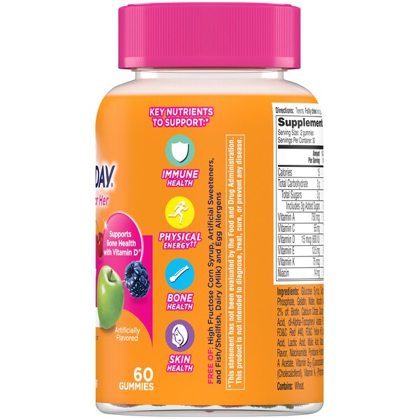 One A Day For Her Teen Multivitamin Gummies, 60 CT