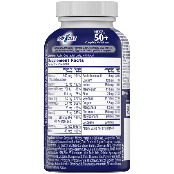 One A Day Men's 50+ Healthy Advantage Multivitamin Tablets