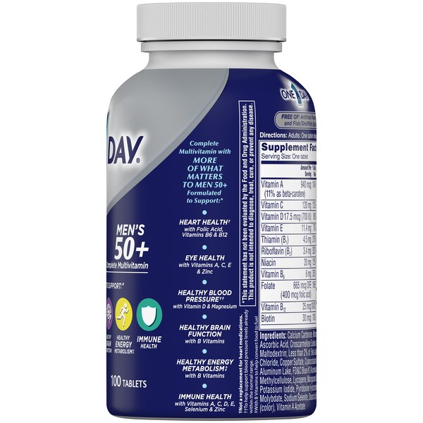 One A Day Men's 50+ Healthy Advantage Multivitamin Tablets