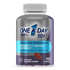 One A Day Men's 50+ Advanced Multivitamin Gummies, 110 CT