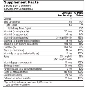 One A Day Men's 50+ Advanced Multivitamin Gummies, 110 CT