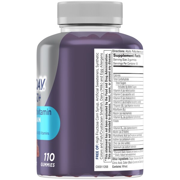 One A Day Men's 50+ Advanced Multivitamin Gummies, 110 CT