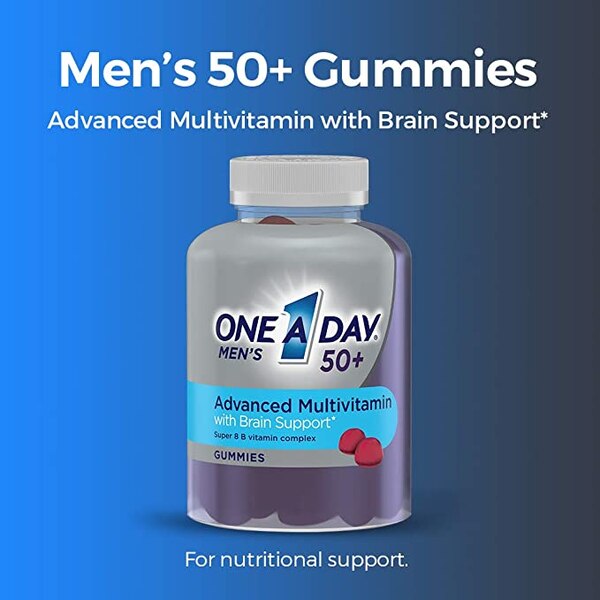 One A Day Men's 50+ Advanced Multivitamin Gummies, 110 CT