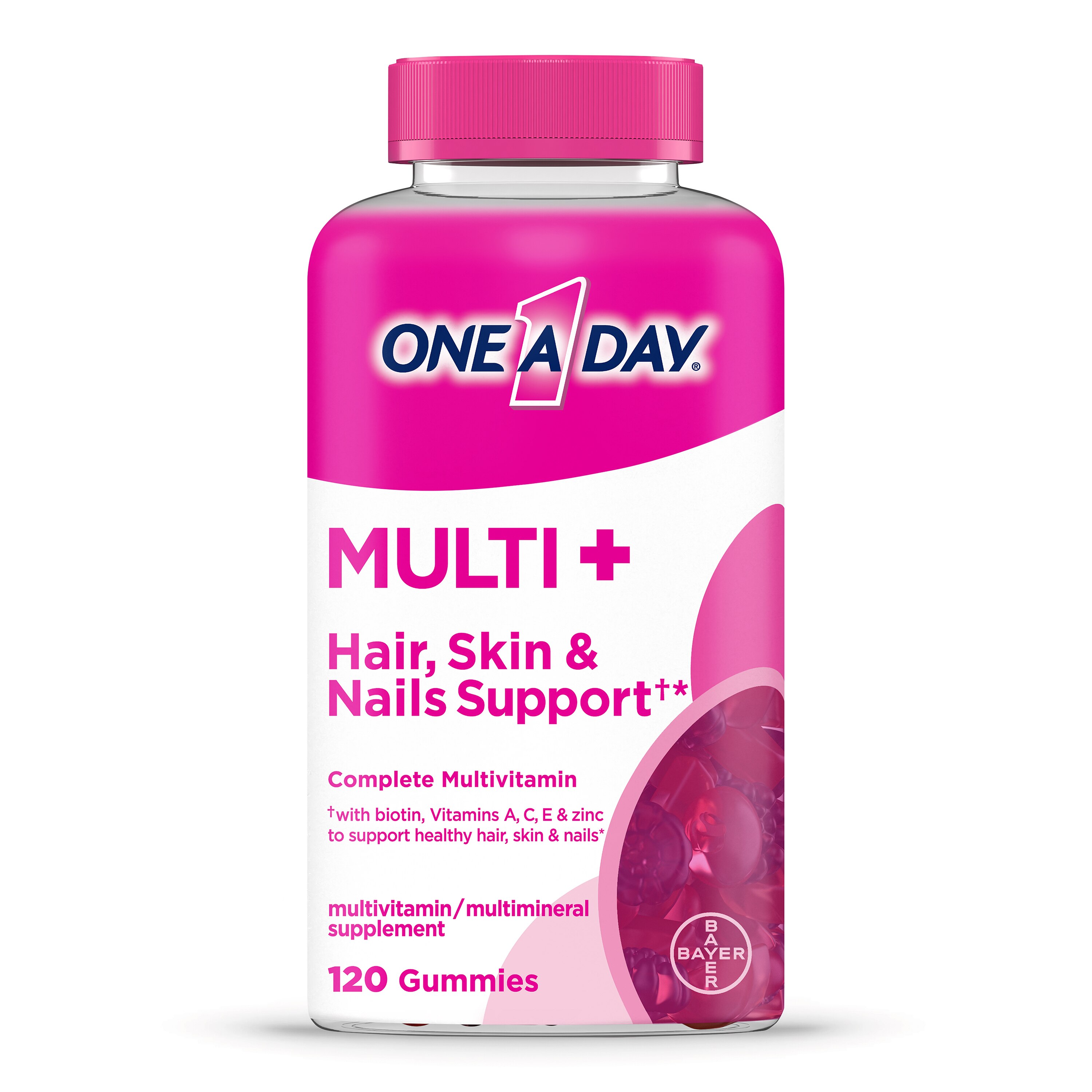 One A Day MultiPlus Hair Skin & Nails Multivitamin, 120CT