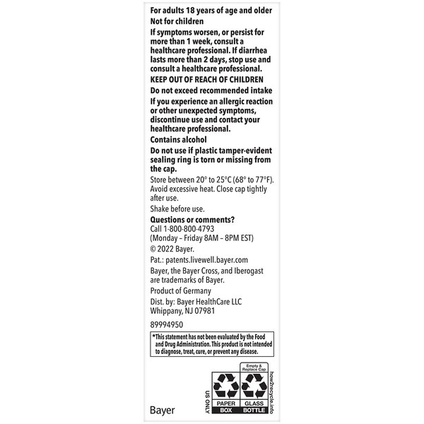 Iberogast Dual Action Digestive Relief Supplement, 50 ML