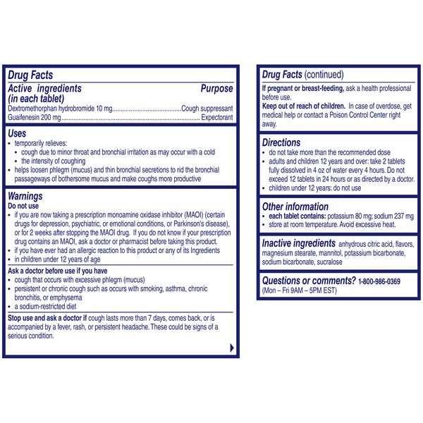 Alka-Seltzer Plus Powerfast Fizz Cough & Chest Congestion, Cool Blueberry Pomegranate, 24 CT