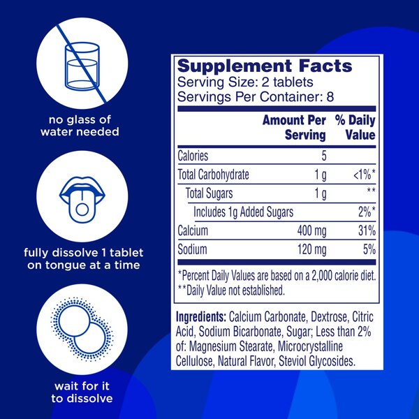 Alka-Seltzer Fizzy Melts Tablets Mixed Berry, 16 CT