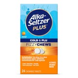 Alka-Seltzer Plus Fizzy Chews Cold & Flu Orange Tablet, 24 CT, thumbnail image