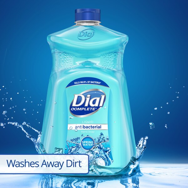 Dial Antibacterial Liquid Hand Soap Refill, Spring Water, 52 OZ