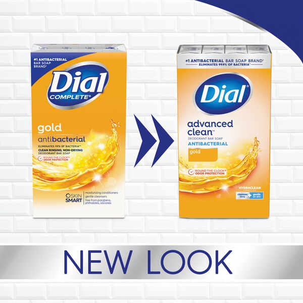 Dial Antibacterial Deodorant Bar Soap, Gold