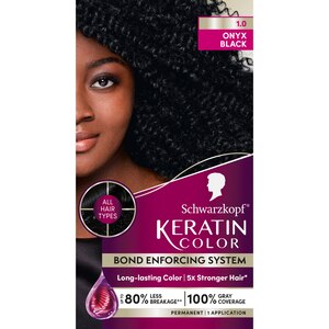 Schwarzkopf Keratin Color Permanent Hair Color Cream, 3.11 Deep Dark Blue, 1.8 Ruby Noir, 5.75 Medium Copper Brown, 4.1 Dark Ash Brown, 1.1 Midnight Black, 1.9 Rich Caviar, 4.0 Capuccino, 3.0 Espresso, 5.3 Berry Brown, 1.0 Black, Onyx, 4.6 Intense Cocoa, 7.5 Caramel Blonde, 8.0 Silky Blonde, 5.88 Deep Red, 5.0 Medium Brown