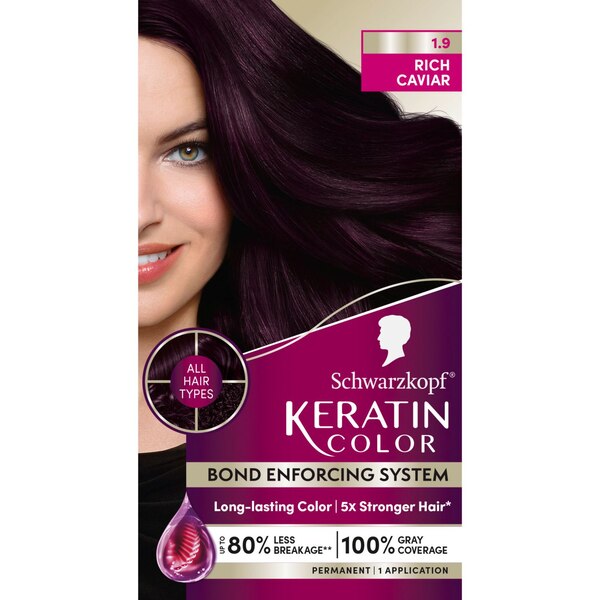 Schwarzkopf Keratin Color Permanent Hair Color Cream