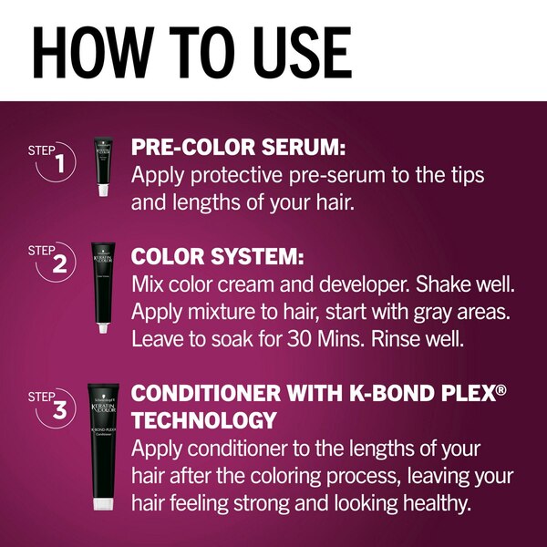 Schwarzkopf Keratin Color Permanent Hair Color Cream, 4.88 Rich Bordeaux