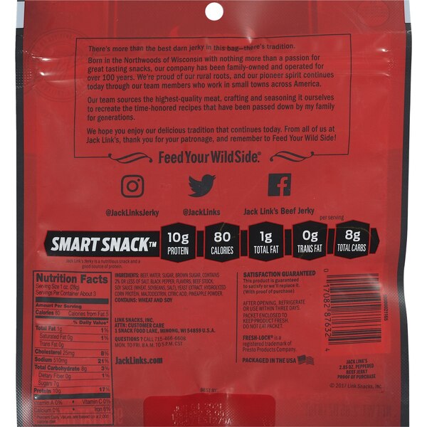 Jack Link's Peppered Beef Jerky 2.85 oz