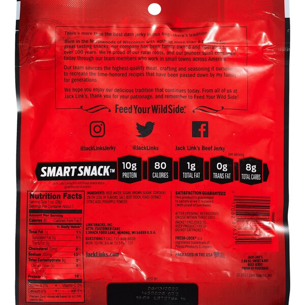 Jack Link's Sweet & Hot Beef Jerky 2.85 oz