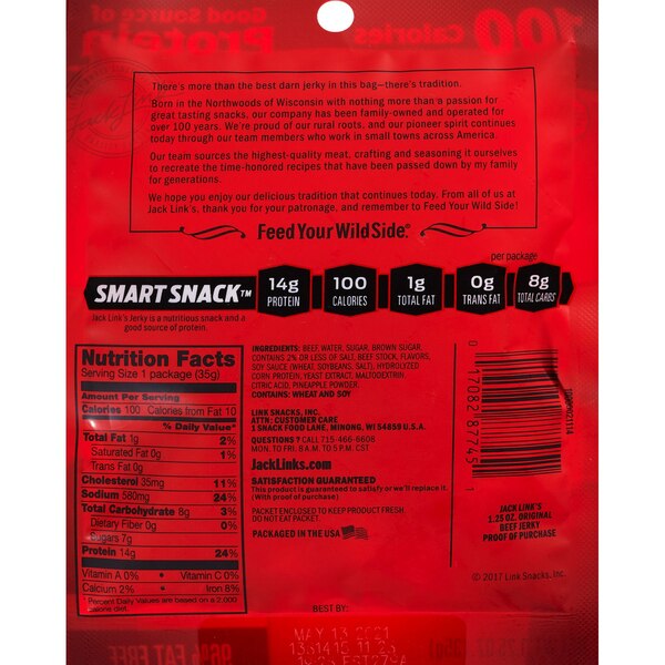 Jack Link's Original Beef Jerky, 1.25 oz